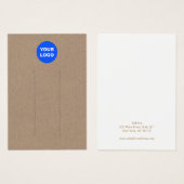 Logo-Brown Kraft-Lederhaar-Clip-Display hinzufügen (Vorne & Hinten)