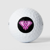 Logo "Brust Cancer Awareness Diamond" Golfball (Vorderseite)