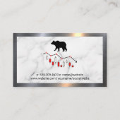 Logo "Bull and Bear" | Candle Stick Graph | Bestän Visitenkarte (Rückseite)