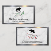 Logo "Bull and Bear" | Candle Stick Graph | Bestän Visitenkarte (Vorne/Hinten)