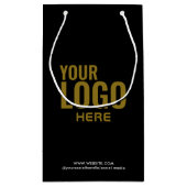 Logo-Bulle für die Black Custom Gift Bag Business Kleine Geschenktüte (Rückseite)