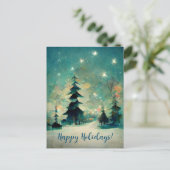 Logo Business Abstrakt Weihnachtsbaumen Postkarte (Stehend Vorderseite)