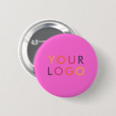 Logo Business Branding Rosa Button (Vorne & Hinten)