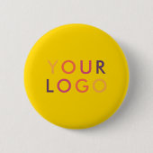 Logo Business Branding Vorlage Gelb Button (Vorderseite)