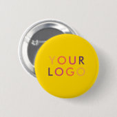 Logo Business Branding Vorlage Gelb Button (Vorne & Hinten)