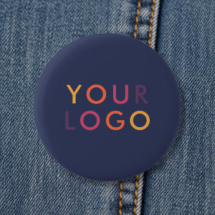Logo Business Branding Vorlage Navy Blau Button