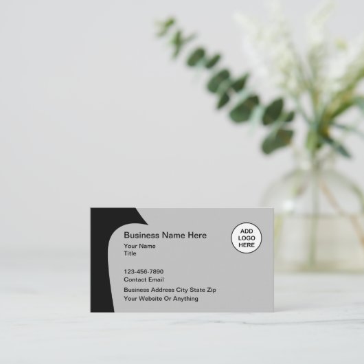 Logo Business Cards Moderne Online-Vorlage Visitenkarte (Stehend Vorderseite)
