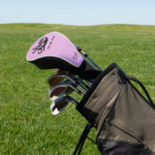 Logo-Business-Club für Light Pink Leather Company Golf Headcover (In SItu)