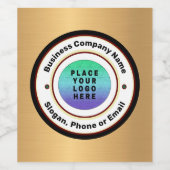 Logo Business Company Gold Werbeaktion Custom Weinetikett (Einzelnes Label)