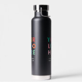 Logo Business Company Minimalistisch Black Trinkflasche (Links)