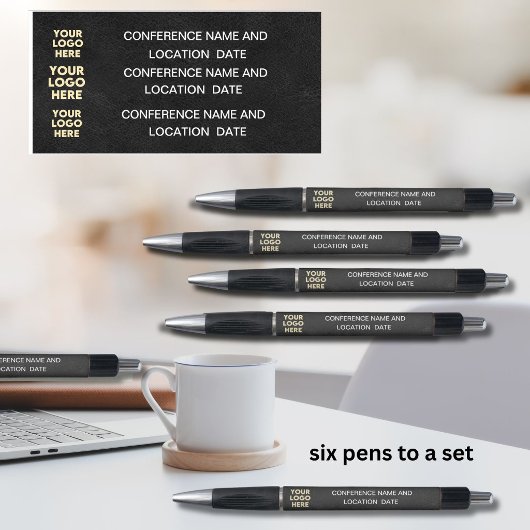Logo Business Conference Faux Leather Texture  Kugelschreiber