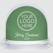 Logo Business Corporate Christmas Gift Green Schneekugeln (Vorderseite)