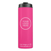 Logo Business Corporate Pink Company Moderne Thermosbecher (Vorderseite)