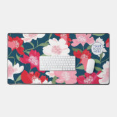 Logo-Business für farbenfrohe Blumenmuster Schreibtischunterlage (Tastatur & Maus)