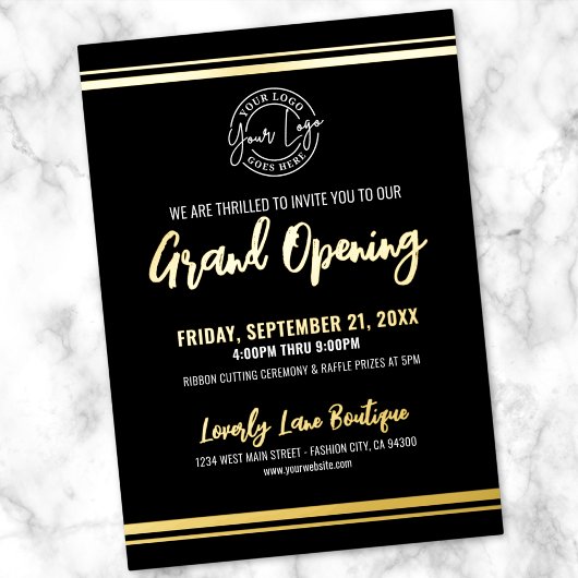 Logo Business Grand Opening Folieneinladung