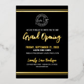 Logo Business Grand Opening Folieneinladung (Vorderseite)