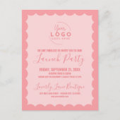 Logo Business Grand Opening Launch Party Postkarte (Vorderseite)