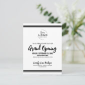 Logo Business Grand Opening Postkarte (Stehend Vorderseite)