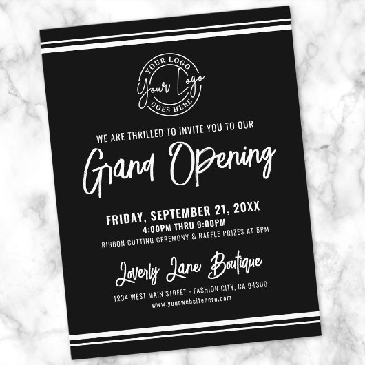 Logo Business Grand Opening Postkarte