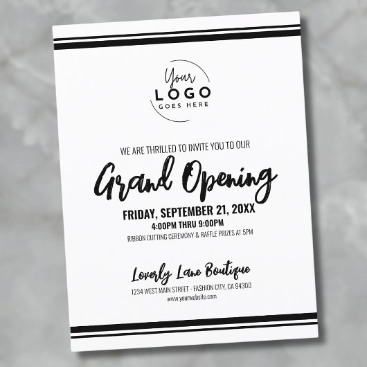 Logo Business Grand Opening Postkarte