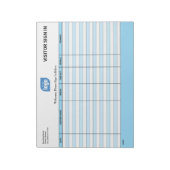 Logo Business Guest Visitor Sign In Sheet Notepad Notizblock (Rotiert)
