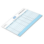 Logo Business Guest Visitor Sign In Sheet Notepad Notizblock (angewinkelt)
