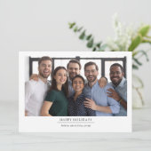 Logo Business Happy Holidays Foto Feiertagskarte (Stehend Vorderseite)