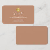 Logo business mark terracotta brown telefonnummerkarte (Vorne/Hinten)
