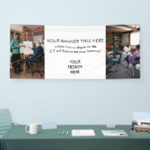 Logo Business | Minimalist Modern Photo White Banner (Messe)