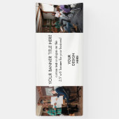 Logo Business | Minimalist Modern Photo White Banner (Vertikal)