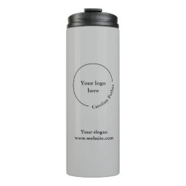 Logo Business Minimalistisch Grauthermal Tumbler Thermosbecher