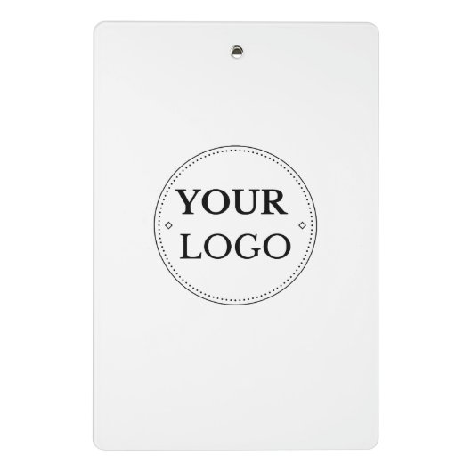 Logo-Business Minimalistisch Mini Klemmbrett (Rückseite)