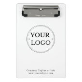 Logo-Business Minimalistisch Mini Klemmbrett (Vorderseite)