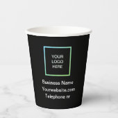 Logo-Business Minimalistisch Pappbecher (Vorderseite)