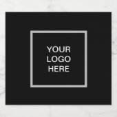 Logo-Business Minimalistisch Schaumweinetikett (Einzelnes Label)
