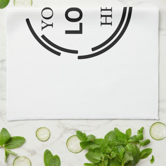 Logo-Business Moderne Minimal-Designs Geschirrtuch (Gefaltet)