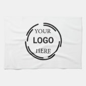 Logo-Business Moderne Minimal-Designs Geschirrtuch (Horizontal)