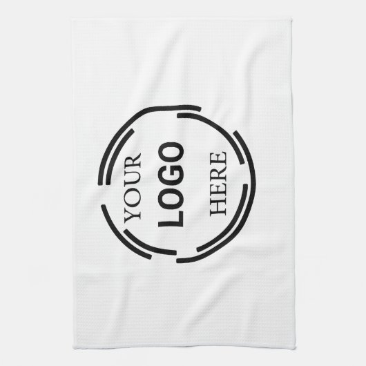 Logo-Business Moderne Minimal-Designs Geschirrtuch (Vertikal)