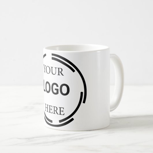 Logo-Business Moderne Minimal-Designs Kaffeetasse (VorderseiteRechts)