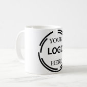 Logo-Business Moderne Minimal-Designs Kaffeetasse (Vorderseite Links)