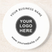 Logo | Business Name | Website | Branding Getränkeuntersetzer (Vorne)