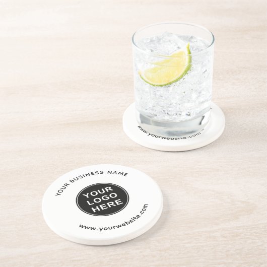 Logo | Business Name | Website | Branding Getränkeuntersetzer (Seite)