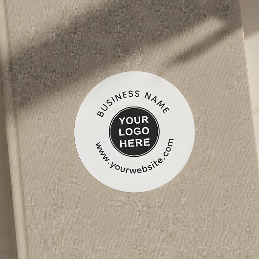 Logo | Business Name | Website | Business Branding Runder Aufkleber