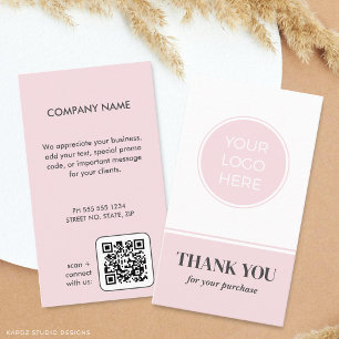 Logo "Business Pink" Vielen Dank. Visitenkarte