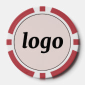 Logo Business Promotional Branding Blush Pink Pokerchips (Vorderseite)