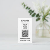 Logo Business QR-Code Visitenkarte (Stehend Vorderseite)