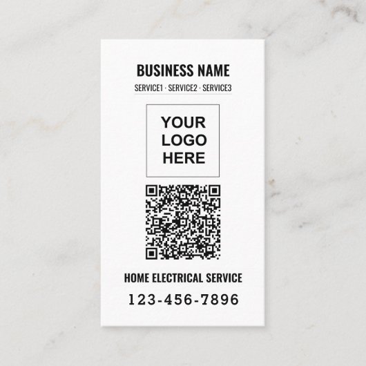 Logo Business QR-Code Visitenkarte (Vorderseite)