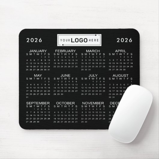 Logo "Business Rectangle" 2026 Kalender - benutzer Mousepad (Mit Mouse)