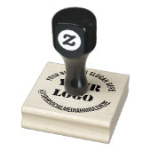 Logo-Business-Slogan Social Media-Handle Gummistempel (Stempel)