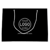 Logo Business Unternehmen Black Company Simple Com Große Geschenktüte (Vorderseite)
